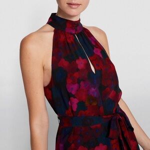 PAIGE Red Halter Backless Sundress